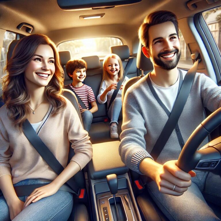 rodzina w aucie